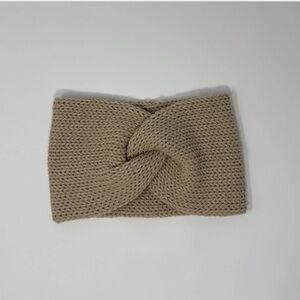 Beige Knit Ear Warmer